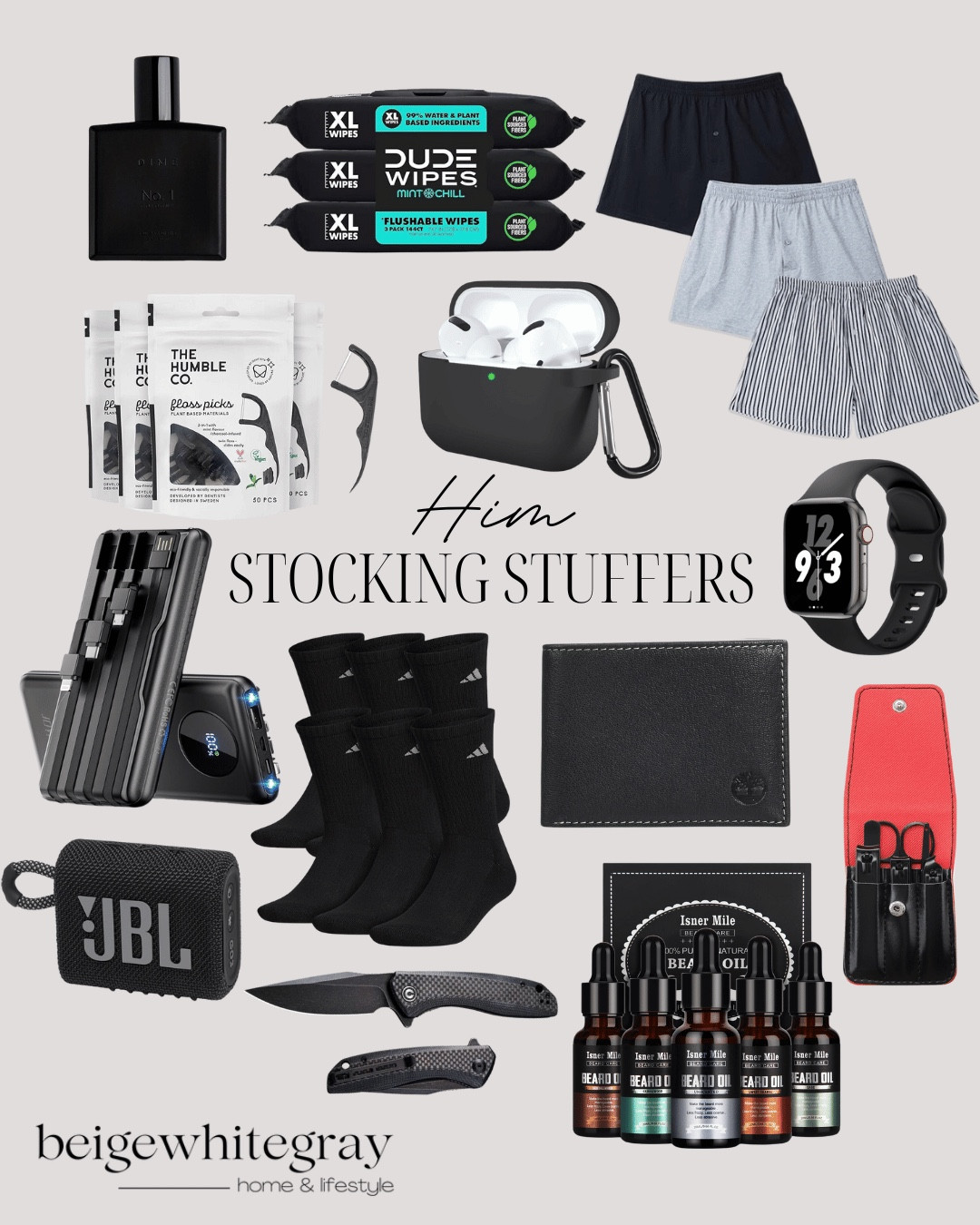 Stocking Stuffer For Him 

Gift guide  gift ideas  gifts for him  stocking stuffers  Portable Bluetooth Speaker  Portable Charger  AirPod Case  Boxer Shorts  Pocket Knife  Travel Kit  Dude Wipes BeigeWhiteGray

#LTKHoliday #LTKGiftGuide #LTKSeasonal