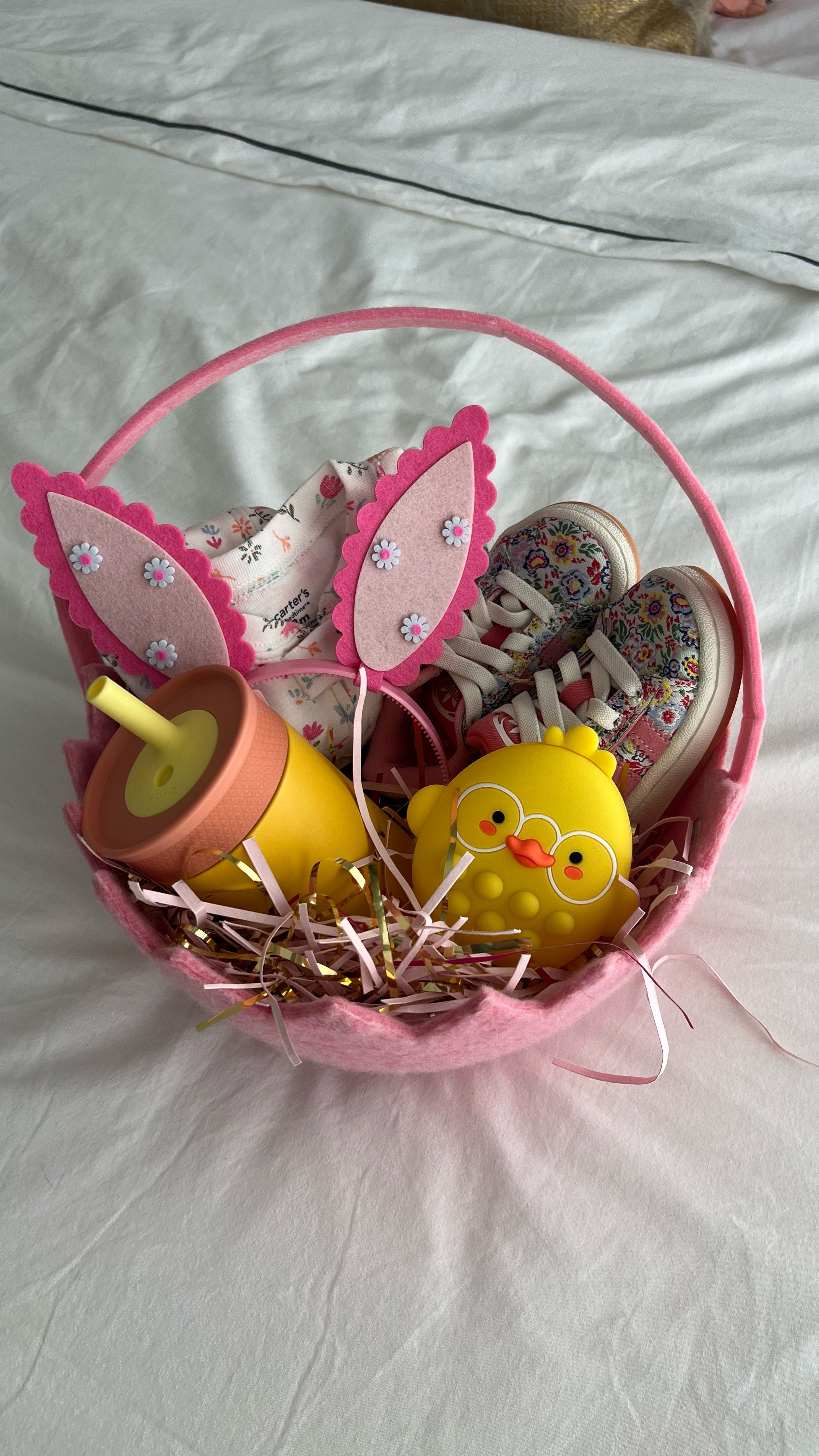 Jemma’s Easter Basket 🐥 she is 14 months old so I went the practical route.

#LTKFamily #LTKFindsUnder100 #LTKBaby