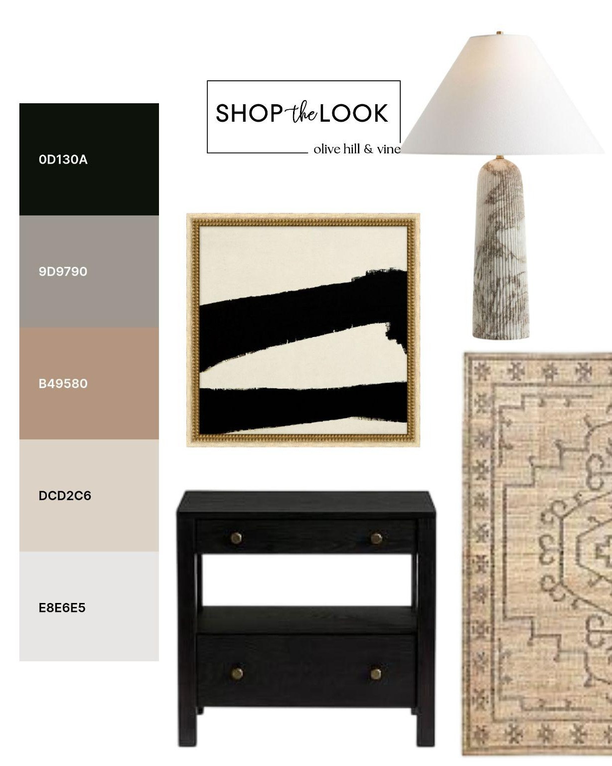 A bedroom palette with a sophisticated edge. Deep black accents ground warm taupe and soft neutrals, while vintage-inspired pattern, sculptural lighting, and bold abstract art bring character to the mix. Timeless, tailored, and beautifully layered.

#LTKHome