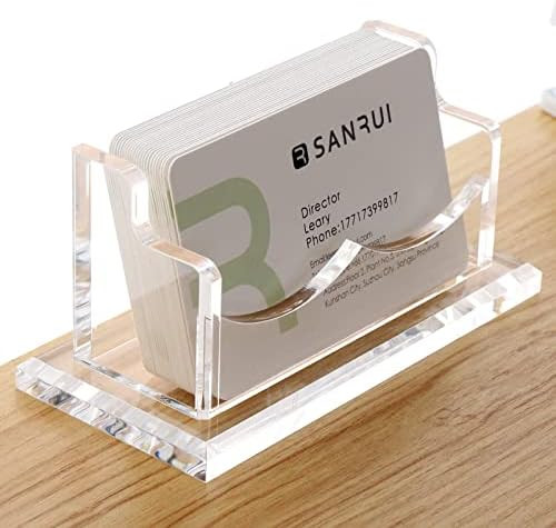 SANRUI Acrylic Business Card Holder for Desk,Clear Business Card Stand ,Business Card Display Hol... | Amazon (US)