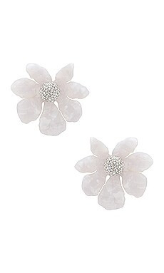 Lele Sadoughi Wildflower Button Earrings in Mother Of Pearl from Revolve.com | Revolve Clothing (Global)