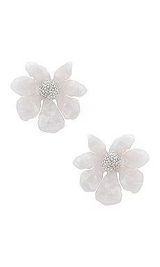 Lele Sadoughi Wildflower Button Earrings in Mother Of Pearl from Revolve.com | Revolve Clothing (Global)