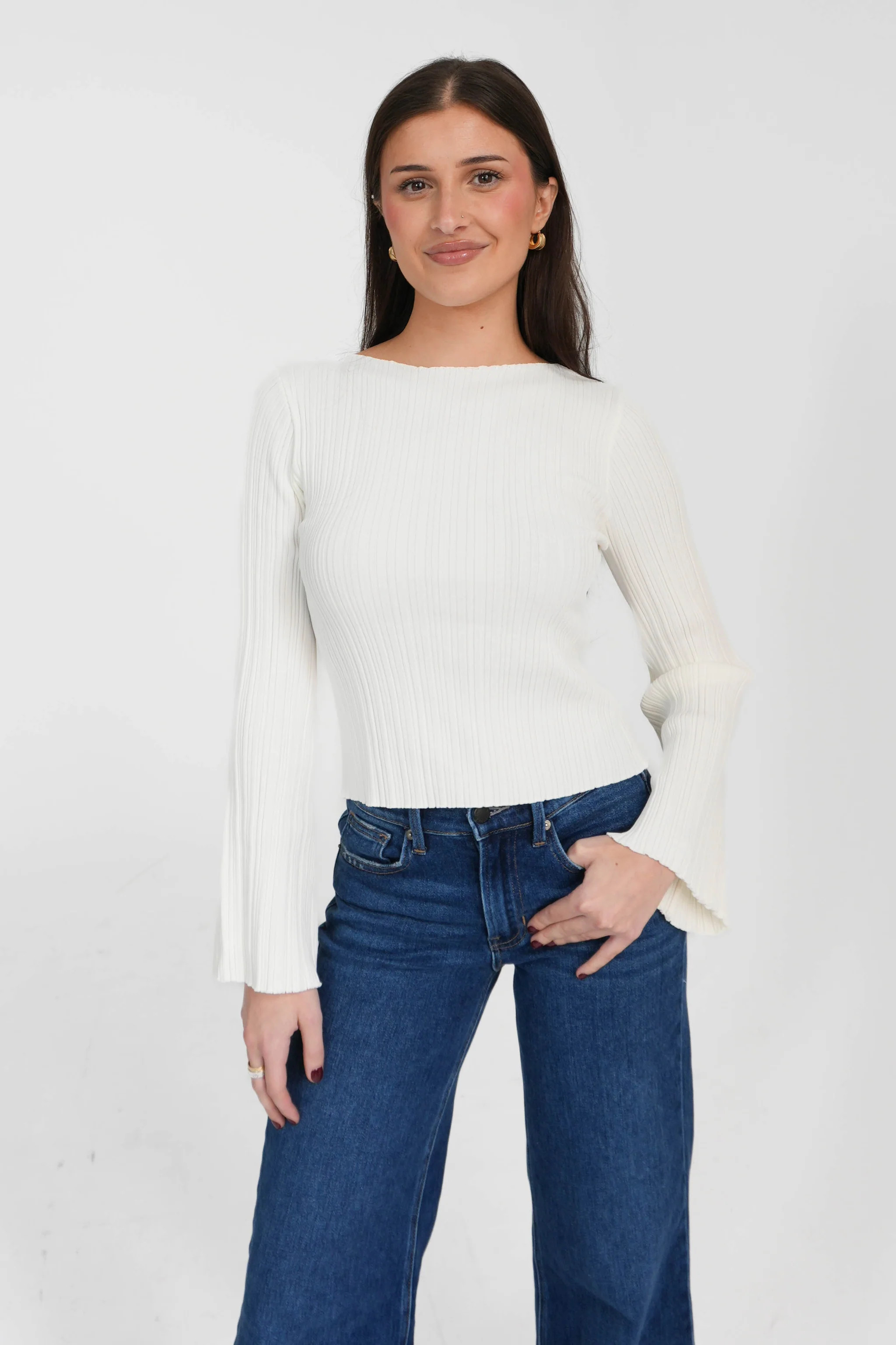 So Classic Long Sleeve in White | Grey Bandit