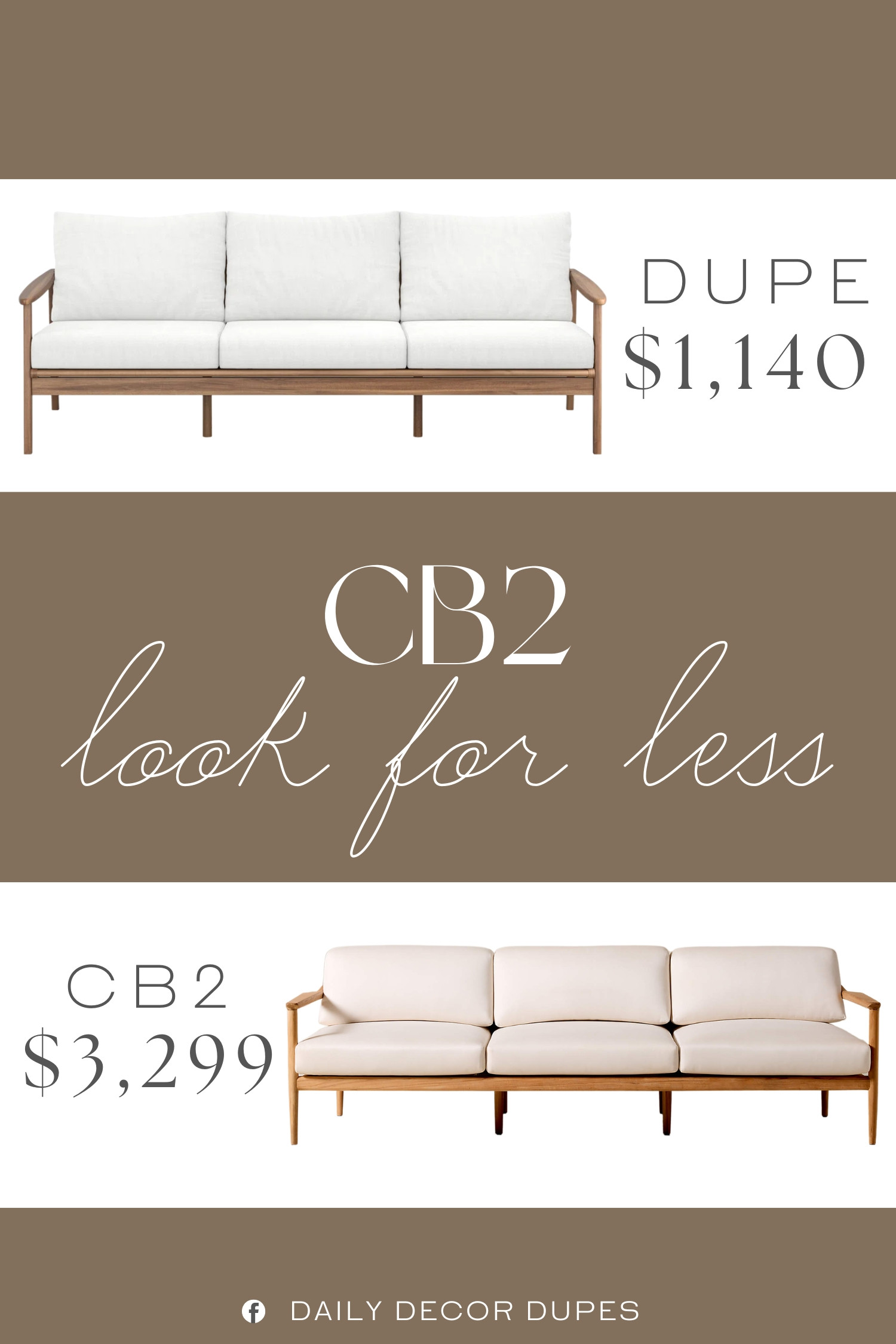 Inspired by CB2 Teak Outdoor Sofa. Solid Wood Outdoor Seating. Natural Wood Frame Sofa. Teak Outdoor Sofa. Modern Outdoor Sofa. Contemporary Patio Seating. Patio Lounge Sofa. Resort-Style Outdoor Seating. Acacia Hardwood Sofa. Modern Patio Sofa. 

Home more affordable option find copy cat similar look for less budget friendly affordable cheap cheaper beautiful pretty. Clearance sale coupon code discount code promo code luxury lookalike look a like Inspo inspiration inspired by idea ideas Love like these? I share multiple every day in my FB group.
#cb2inspired #outdoorsofa #acaciawood #naturalwood #outdoorliving #solidwoodfurniture #furniturefinds #patioinspo 

 #LTKHome