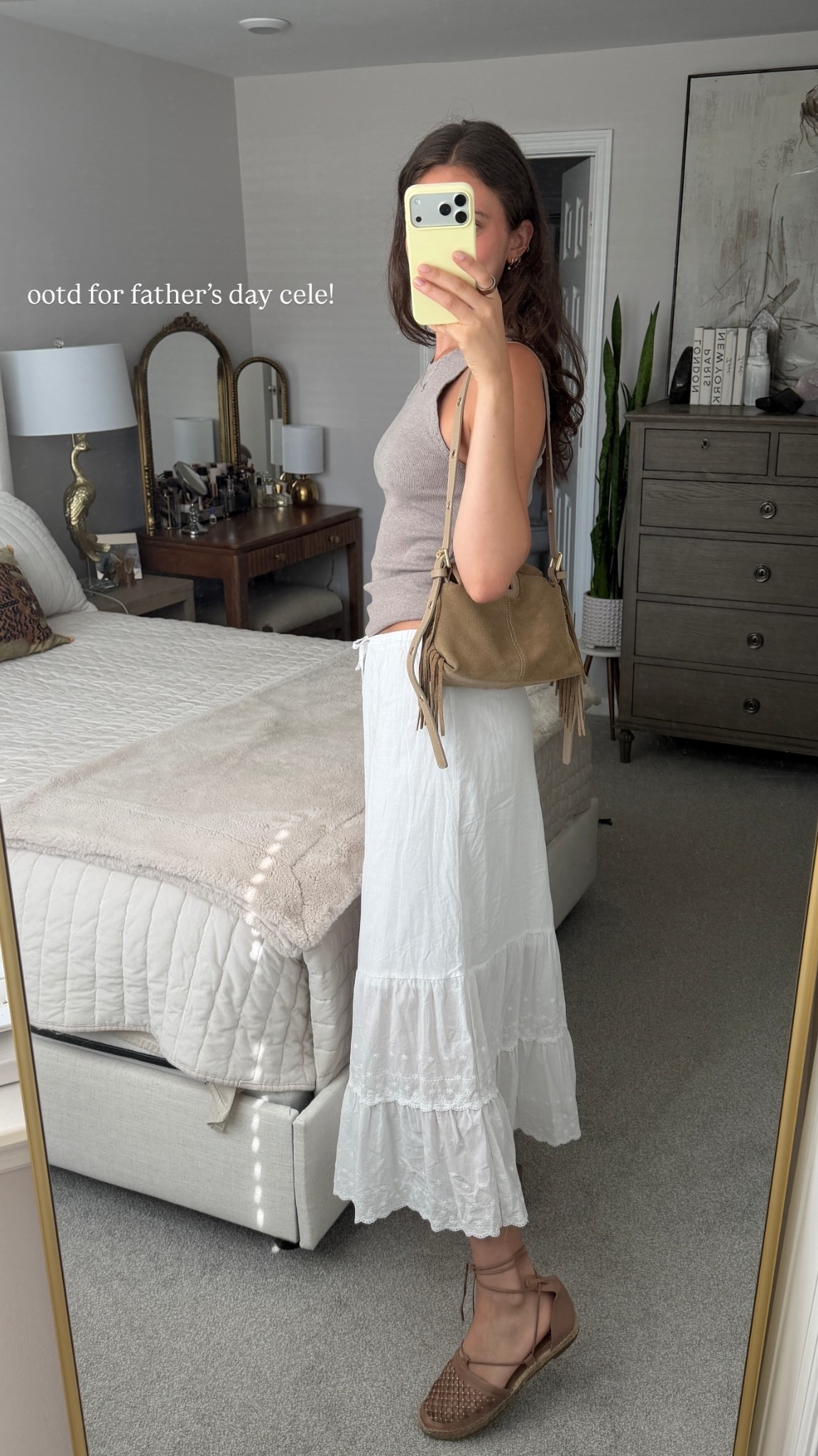 ootd for father’s day! Skirt is brandy Melville and shoes are old aquazzura espadrilles

#LTKootd #LTKgrwm