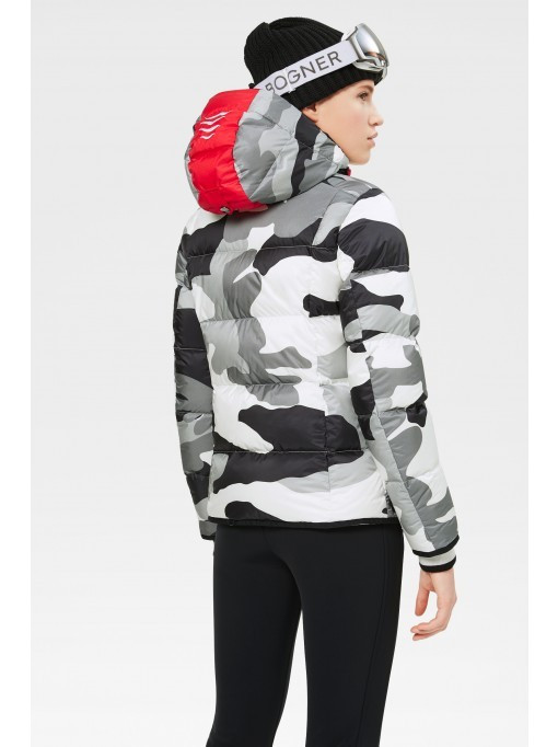 Bogner Sport Giana Down ski jacket in Off-white/Black/Gray for Women | BOGNER | Bogner (DE)