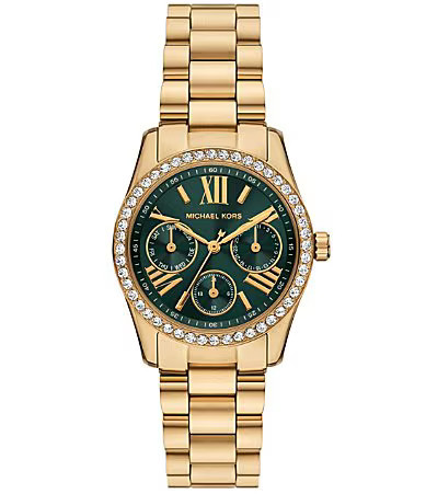 Michael Kors Women's Lexington Lux Multifunction Stainless Steel Bracelet Watch - Gold | Dillard's