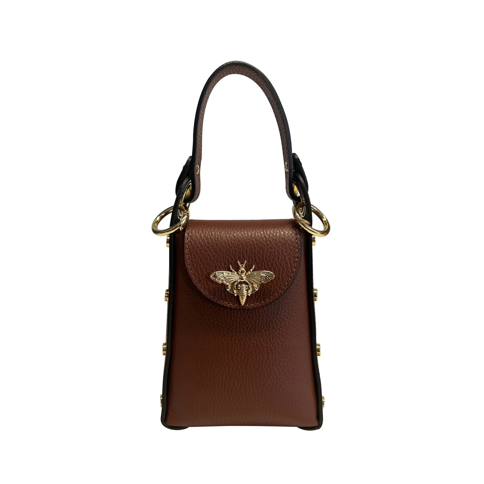 Genuine Dollar Leather Mini Bag With Bee-shaped Snap Hook - Etsy | Etsy (US)