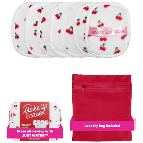 MakeUp Eraser, 7-Day Set, Erase All Makeup With Just Water, Including Waterproof Mascara, Eyeliner, Foundation, Lipstick, Sunscreen, and More, Cherry Crush, 7ct | Amazon (US)