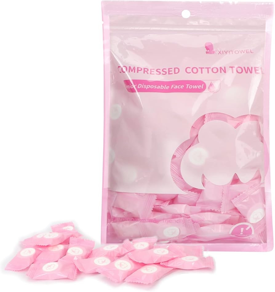 Colorlife Compressed Towels 100 PCS Disposable Portable Face Towel Mini Tablets Cotton Coin Tissu... | Amazon (US)