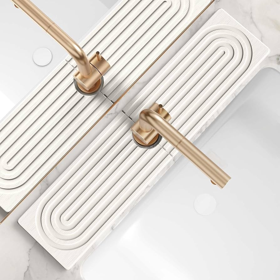 Large Faucet Mat for Kitchen Sink - Stone Drying Mat for Kitchen Counter, Diatomite Fast Drying S... | Amazon (US)