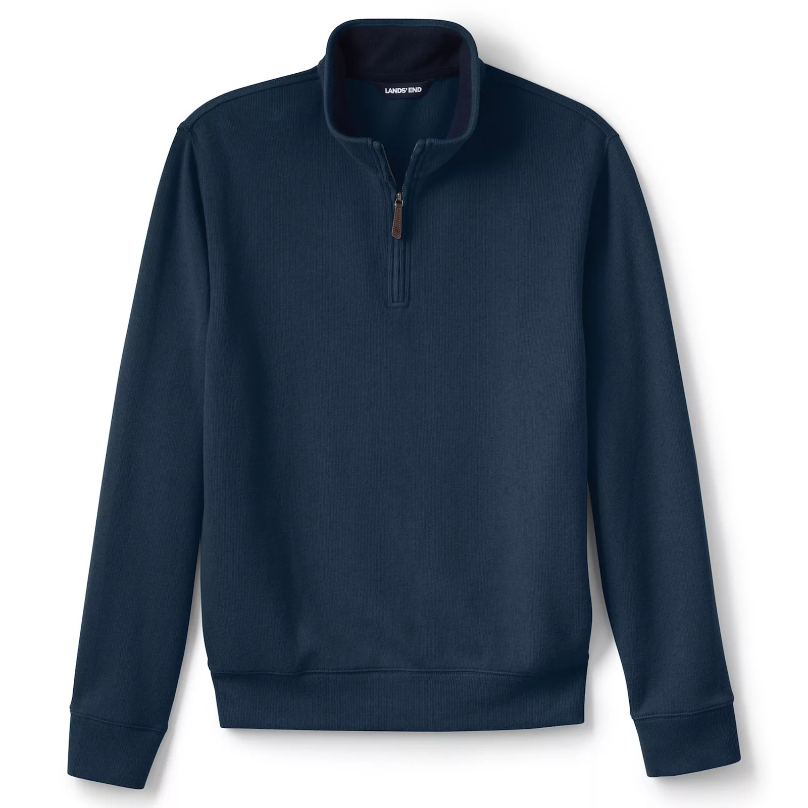 Men's Lands' End Bedford Regular-Fit Ribbed Quarter-Zip Pullover Sweater | Kohl's