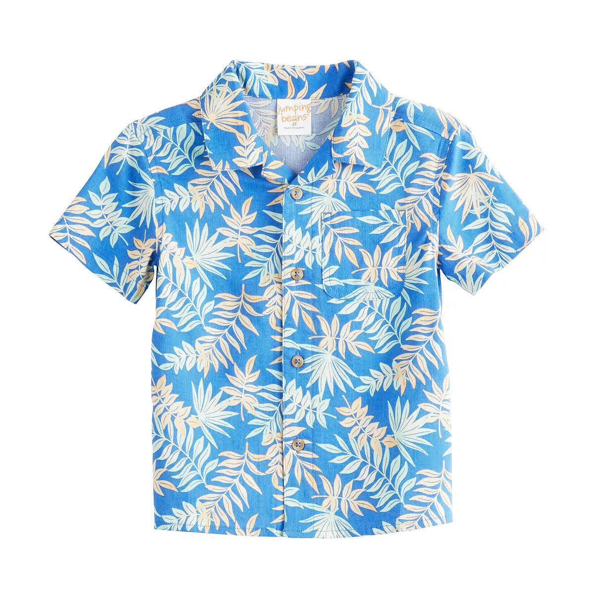 Baby & Toddler Boy Jumping Beans® Tropical Camp Print Short Sleeve Button-Down Shirt | Kohl's