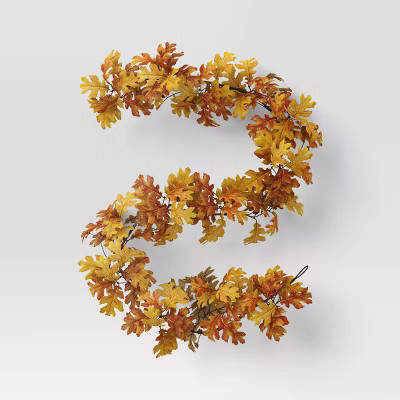 Fall Oak Leaf Artificial Garland - Threshold™ | Target