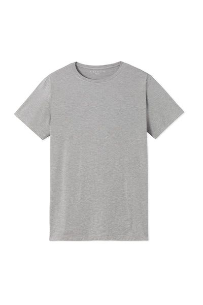 Men's Short Sleeve Bamboo Tee in Heather Gray | LAKE Pajamas