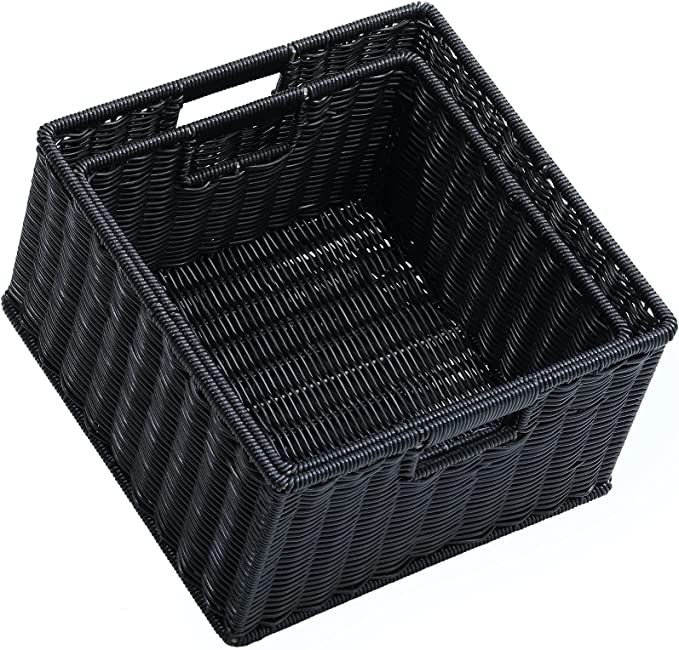 HOONEX Wicker Storage Baskets for Organizing, Decorative Woven Baskets for Storage with Carrying ... | Amazon (US)