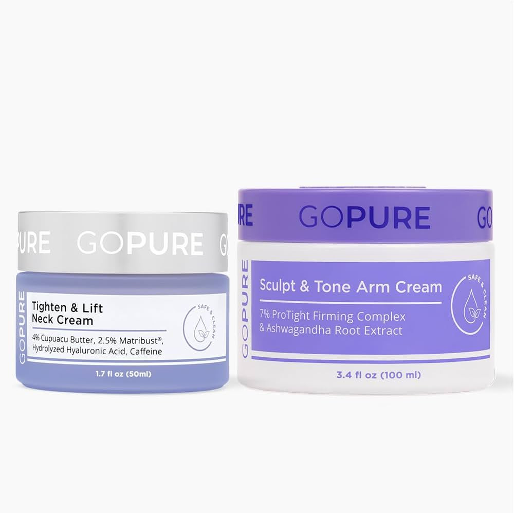 goPure Sculpting Duo Set - Tighten & Lift Neck Cream & Sculpt & Tone Arm Cream - Firms & Tightens... | Amazon (US)