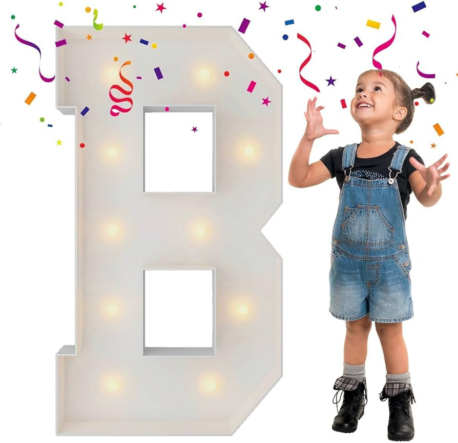 3FT Marquee Light Up Letters, Large Marquee Letters, Mosaic Balloon Frame Letter Big Letter for E... | Amazon (US)