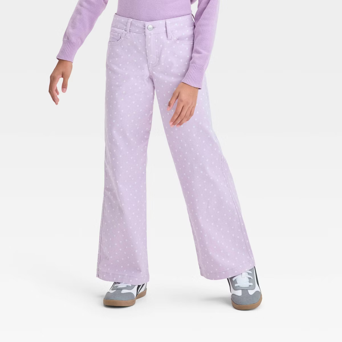 Girls' Wide Leg Stretch Canvas Pants - art class™ | Target