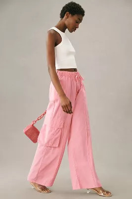 By Anthropologie Drawstring Wide-Leg Parachute Pants | Anthropologie (US)