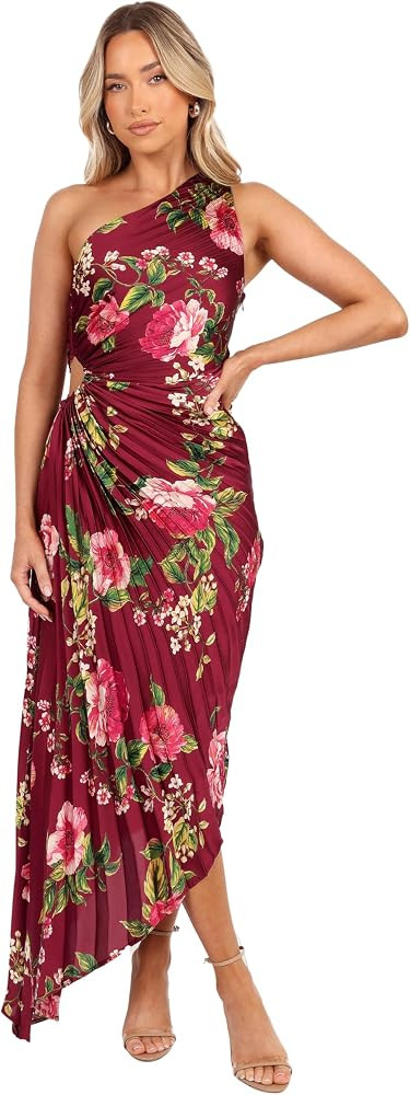 Petal & Pup Women's Kleo One Shoulder Maxi Dress - Floral | Amazon (US)