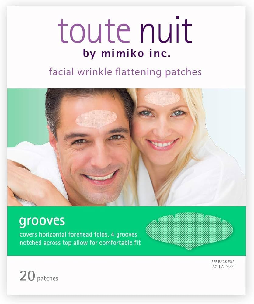 Toute Nuit Facial Wrinkle Flattening Patches, Grooves - UNISEX Extra Wide Forehead Coverage Anti-... | Amazon (US)