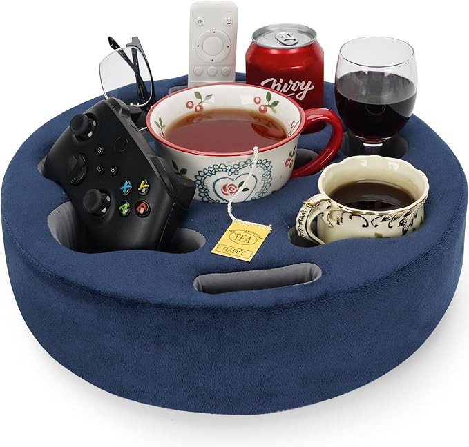 Couch Cup Holder Pillow - Cup Glass Cozy Pillow | Couch Caddy Sofa Bed Buddy Holds Drinks, Snacks... | Amazon (US)