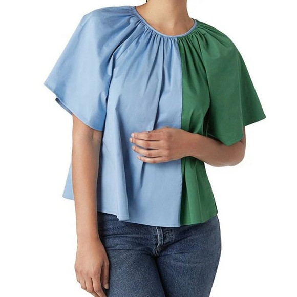 CROSBY by Mollie Burch Flutter Short Sleeve Color Block Brynn Top | Poshmark