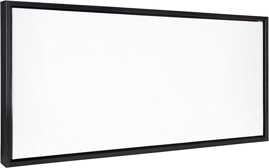 Kate and Laurel Sylvie Blank Canvas Wall Art, 18x40 Black, Modern, Framed for Paint-Your-Own Art | Amazon (US)