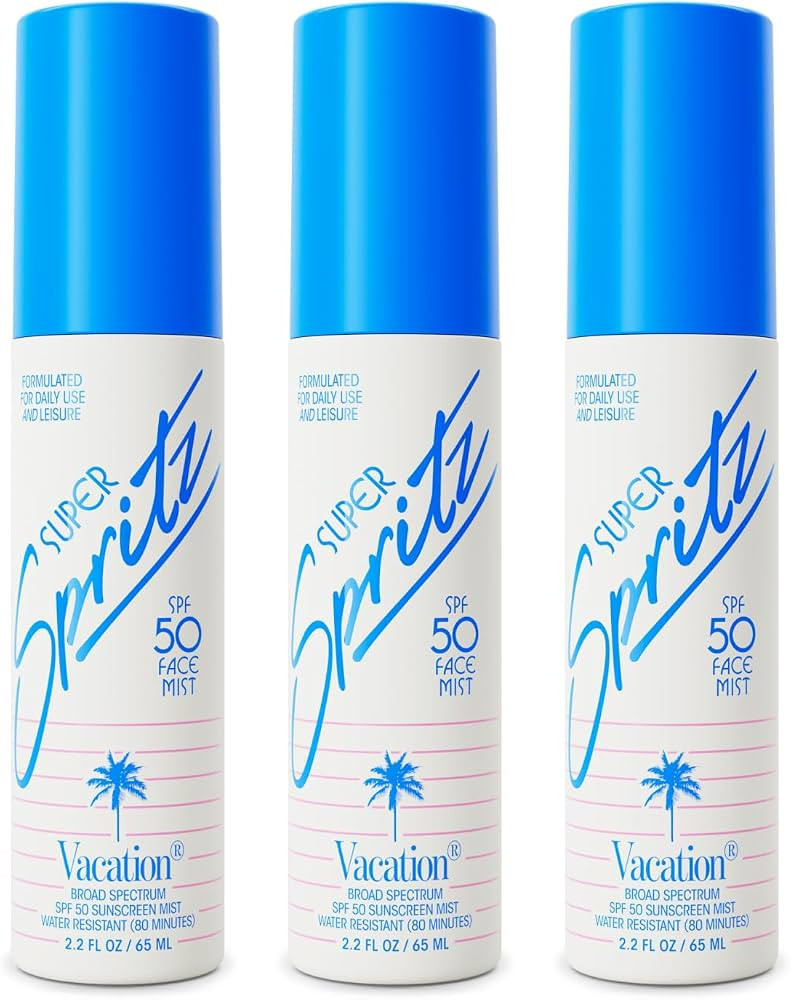 Vacation Super Spritz SPF 50 Face Mist, Daily Face Sunscreen Spray, Clean & Lightweight, Water-Re... | Amazon (US)