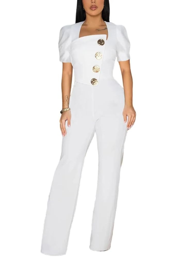 Elegant Jumpsuit for Women Dressy Sexy Plus Size Wide Leg Pant Suit One Piece Party Outfits | Amazon (US)