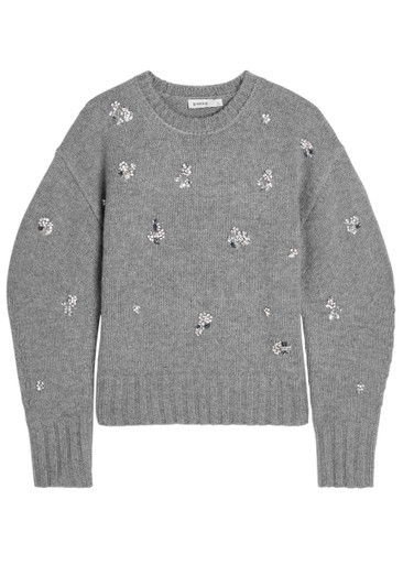 Caroline embellished wool and cashmere-blend jumper | Harvey Nichols