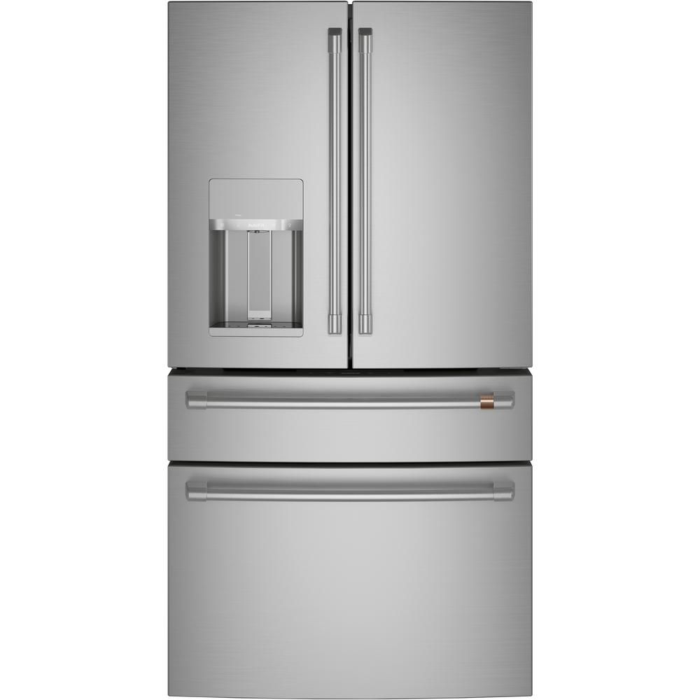 Cafe 27.8 cu. ft. Smart 4-Door French Door Refrigerator in Stainless Steel, ENERGY STAR-CVE28DP2N... | The Home Depot