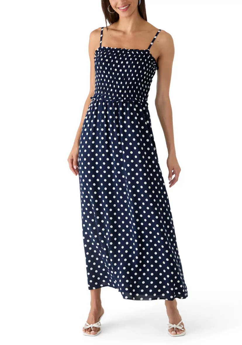 Women's Sleeveless Smock Bodice Midi Dress | Belk
