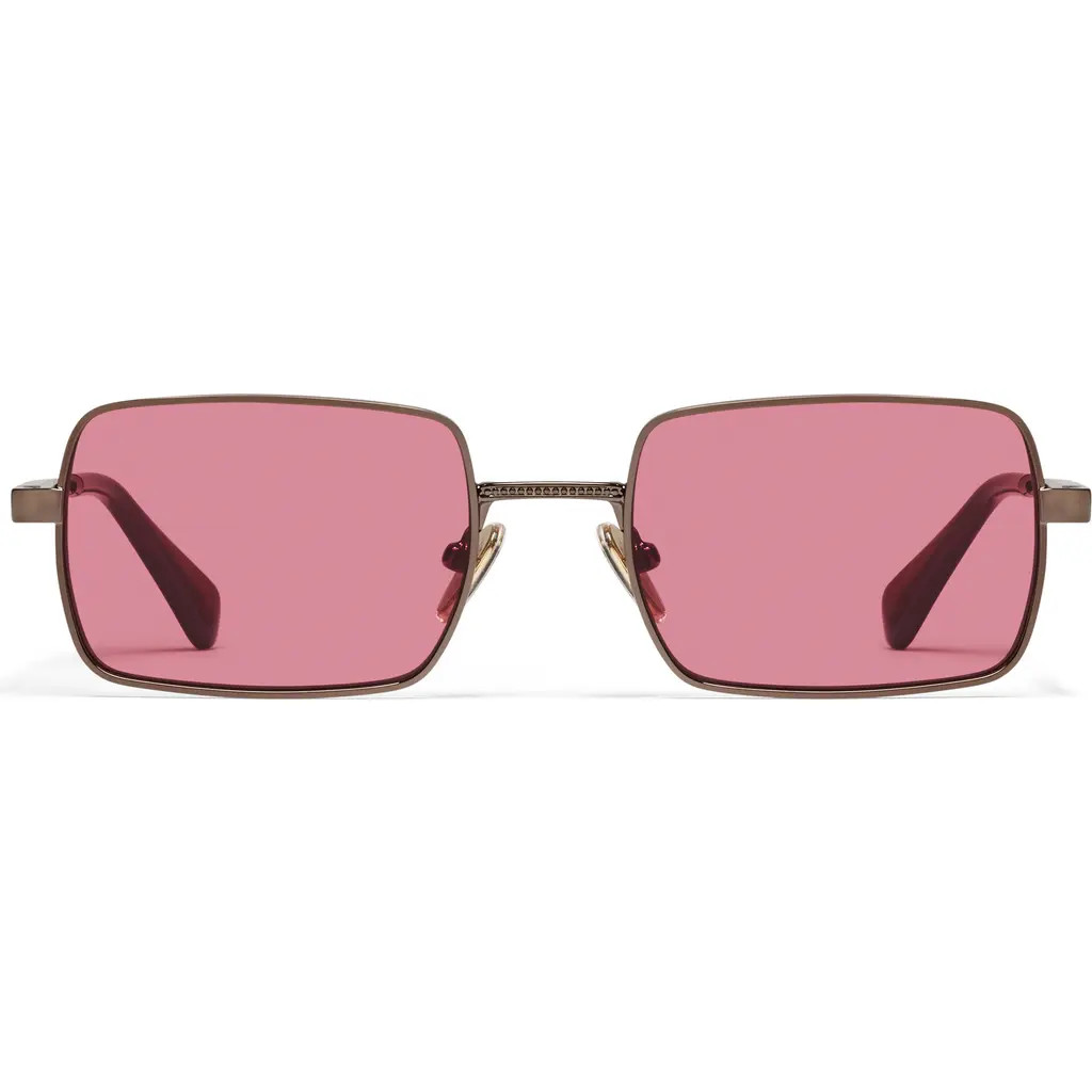 QUAY DND 55mm Small Square Sunglasses in Chocolate/magenta at Nordstrom | Nordstrom