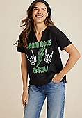 Sham Rock And Roll Oversized Fit Graphic Tee | Maurices