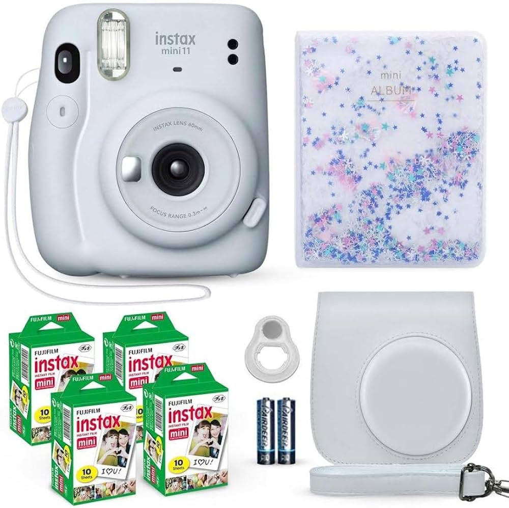 Fujifilm Instax Mini 11 Instant Camera Ice White + Fuji Film Value Pack (40 Sheets) + Shutter Acc... | Amazon (US)