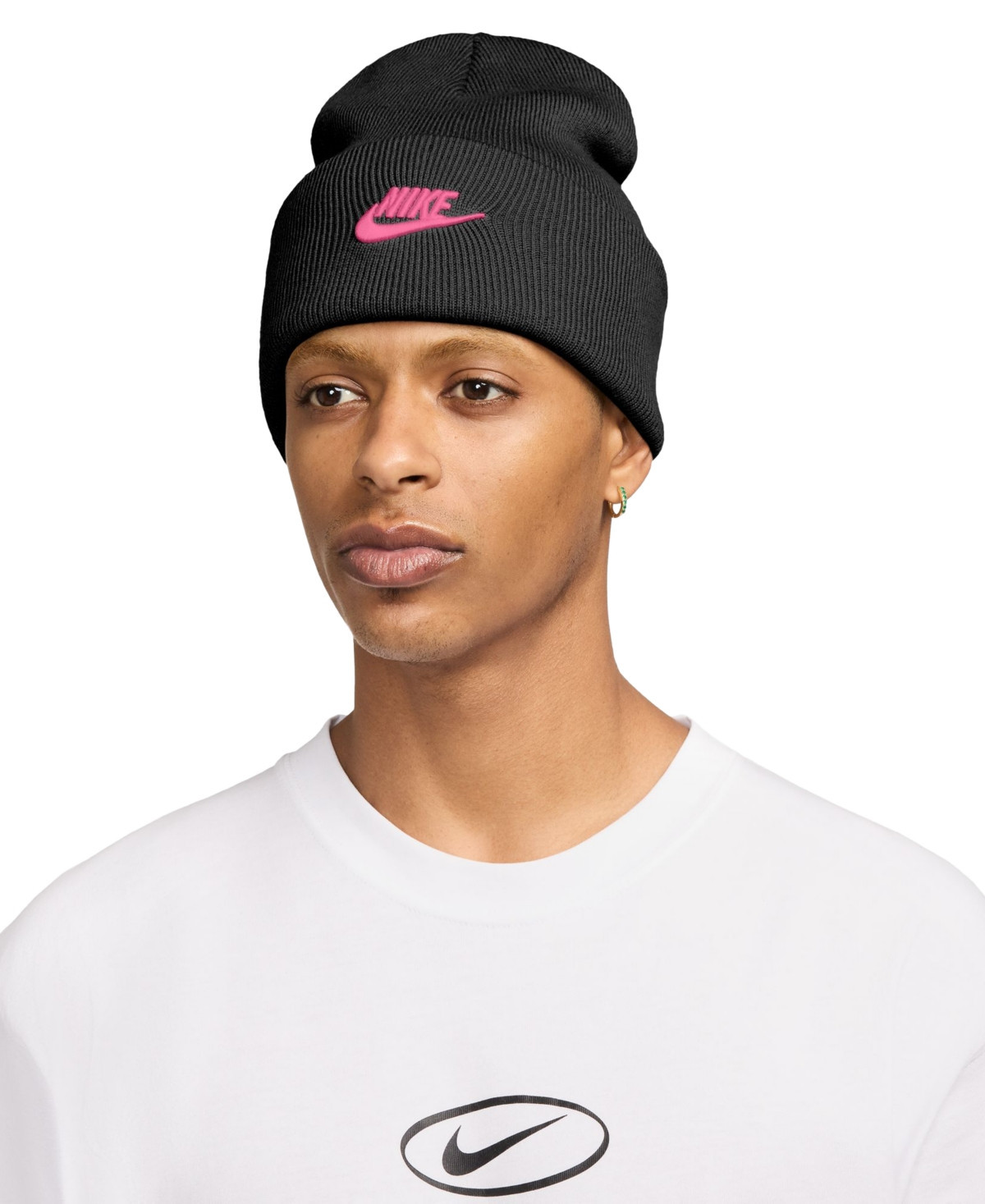 Nike Peak Futura Beanie - Black/pinksicle | Macy's