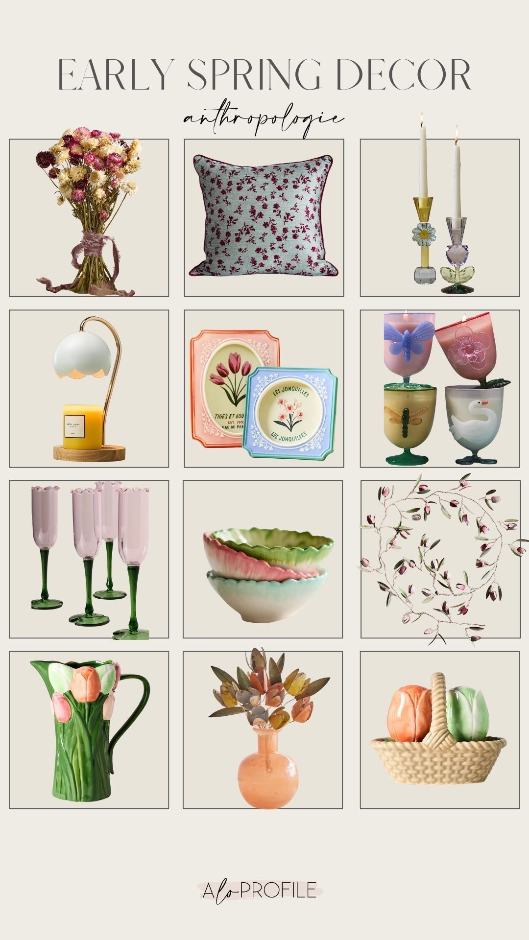 New Spring Decor via Anthro // spring decor, home decor, spring home decor, floral decor, spring decor anthro, anthro home decor, seasonal decor, spring seasonal decor
