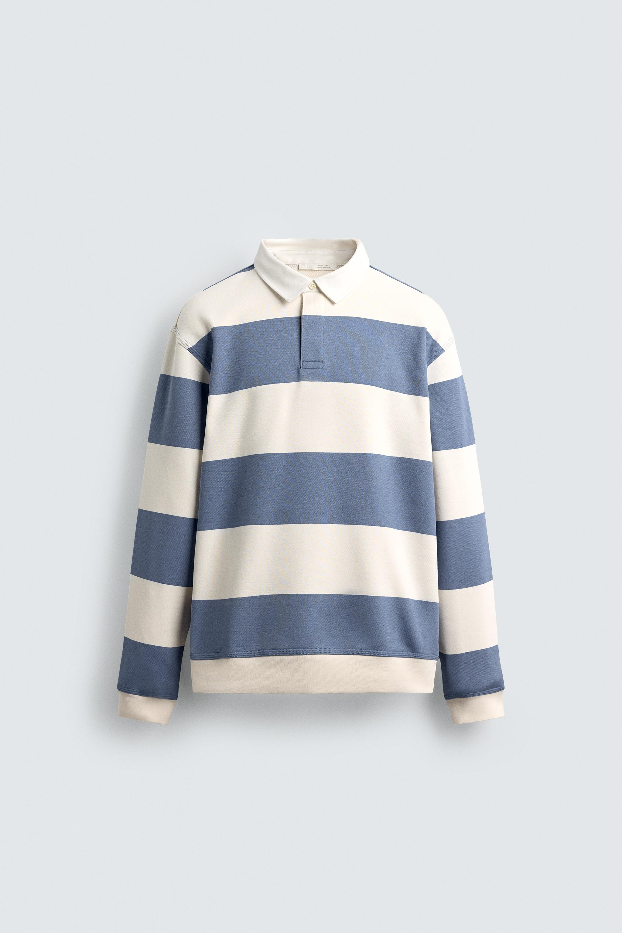 CONTRAST COLLAR POLO SWEATSHIRT | Zara US