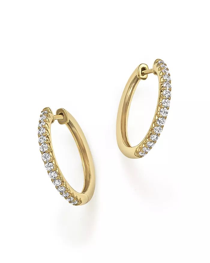 Diamond Hoop Earrings in 14K Yellow Gold, .40 ct. t.w. - 100% Exclusive | Bloomingdale's (US)