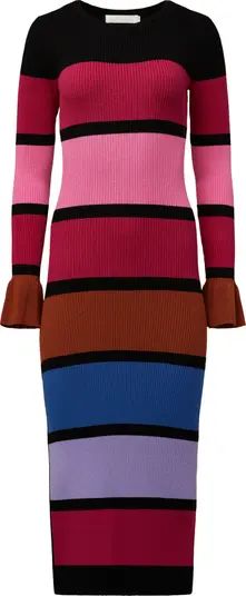 Rachel Parcell Colorblock Long Sleeve Rib Maxi Dress | Nordstrom | Nordstrom