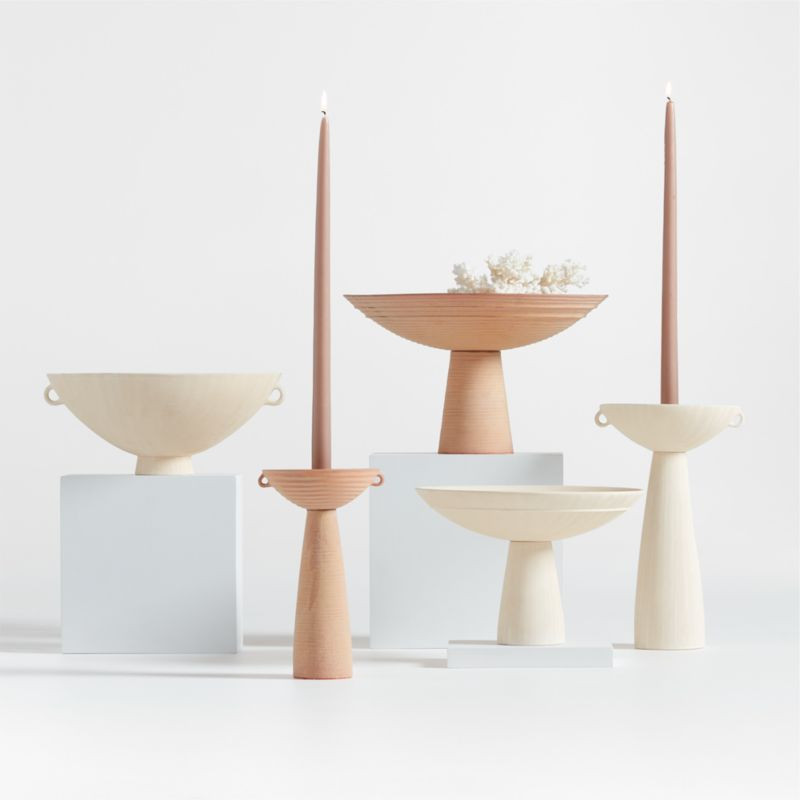 Délicat Taper Candle Holders and Centerpiece Bowls by Athena Calderone | Crate & Barrel | Crate & Barrel