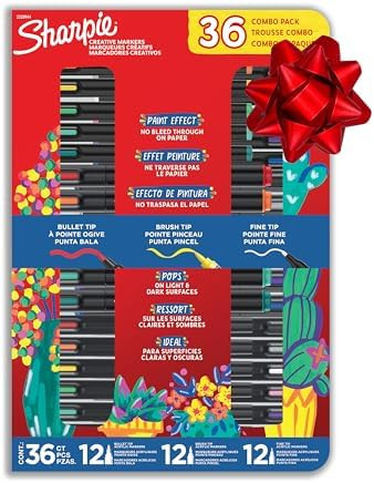 Sharpie Creative Markers Variety Pack, Water-Based Acrylic Paint Markers, Assorted Tips and Color... | Amazon (US)