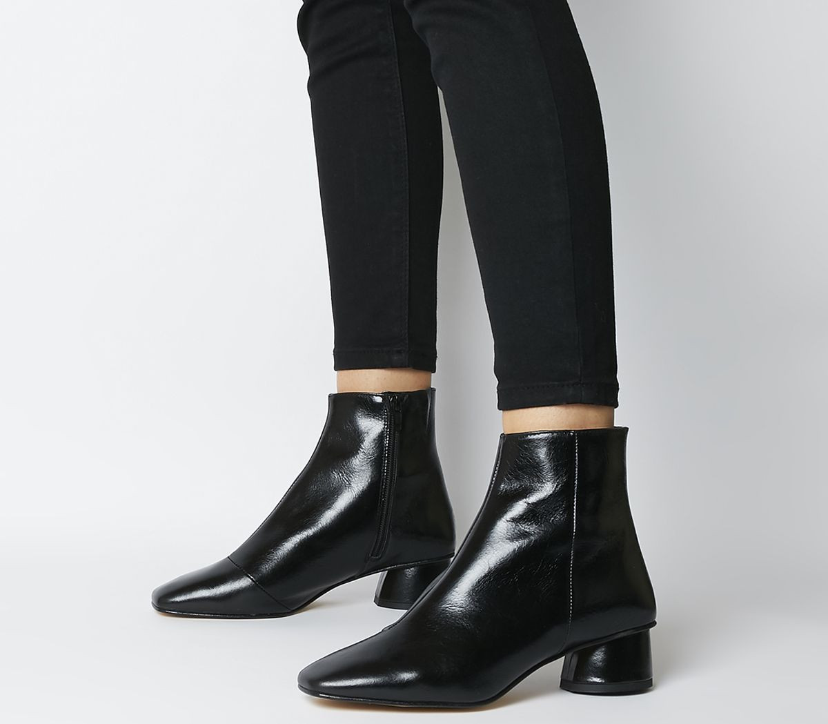 Almond- Low Block Heel Boots | OFFICE London (UK)