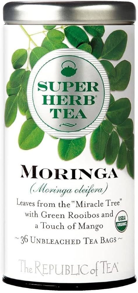 The Republic of Tea Organic Moringa SUPERHERB Herbal Tea, Tin of 36 Tea Bags | Amazon (US)