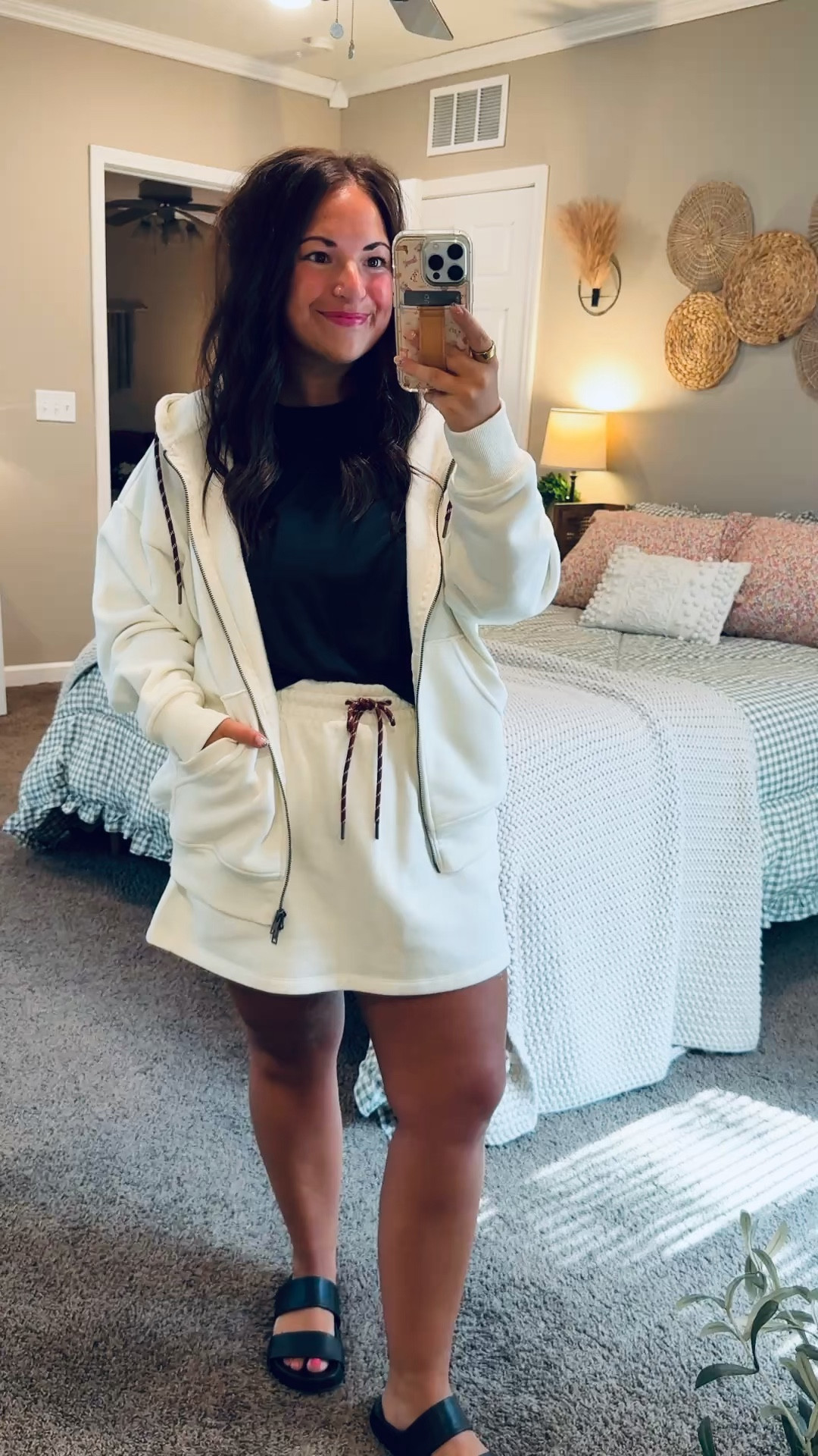 Comfy, casual, and cute! 🤍 This matching skort and zip-up hoodie set from Walmart is the perfect throw-on-and-go outfit for summer mornings, travel days, errands, or cooler evenings. You'll look put together while feeling like you're in loungewear! ✨


sandals: sold out, but linking similar options below!
skort: fits true to size // wearing a large (SO SOFT!)
tee: fits true to size // wearing a large
zip up: fits oversized // wearing a large 

 #LTKootd #LTKMidsize