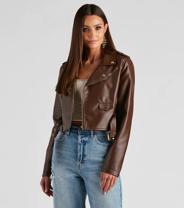 Biker Chic Crop Jacket | Windsor Stores