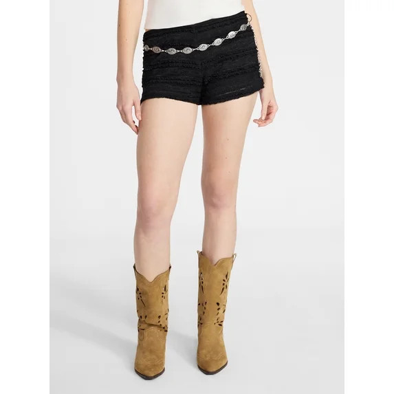 No Boundaries' Belted Ruffle Bloomer Shorts, 2.5" Inseam, Women's XXS-XXL | Walmart (US)