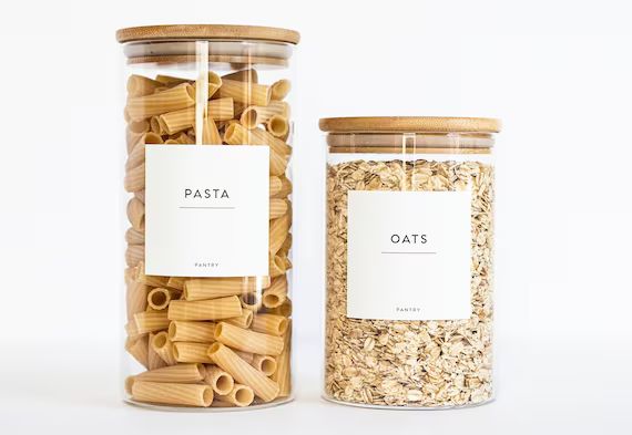 Minimalist Pantry Labels for Kitchen Storage Containers  | Etsy | Etsy (US)